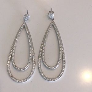 CZ Double Teardrop Earrings!